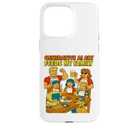 Generative AI Art Feeds My Family Funny Retro Case for iPhone 15 Pro Max