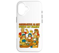Generative AI Art Feeds My Family Funny Retro Case for iPhone 16