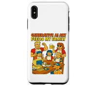 Generative AI Art Feeds My Family Funny Retro Case for iPhone XS Max