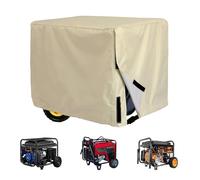 Generator Cover for Clarke PG9500ADVES 8kW/8.5kW, Protective Cover for Portable Generators, Dust Protection with Hook and Loop Fastenings for Storage in Garages and Sheds, C Beige