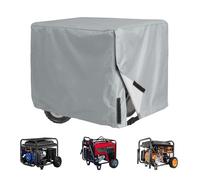 Generator Cover for Könner & Söhnen KS 10000E ATS 7.5kW/8kW, Protective Cover for Portable Generators, Dust Protection with Hook and Loop Fastenings for Storage in Garages and Sheds, B Gray