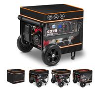 Generator Covers While Running, Heavy Duty 600D Waterproof Oxford Fabric, Transparent PVC Window with Zippers, Storage, Reflective Strips, Weather & Dust Protection, Fits Most 3000W-5000W Generators