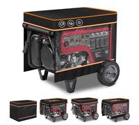 Generator Covers While Running, Heavy Duty 600D Waterproof Oxford Fabric, Transparent PVC Window with Zippers, Storage, Reflective Strips, Weather & Dust Protection Fits Most 10000W+ Generators