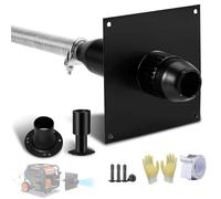 Generator Exhaust Extension Kit, All in One Kit with Thermal Insulated Wall Plate, 2 Universal Adapters for Most Portable Generators, 55% Reduced Noise