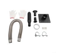 Generator Exhaust Extension Kit with Silencer Muffler for Champion - Reduce Noise Flexible Hose Wall Plate Black 14x5x14 Inch
