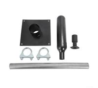 Generator Exhaust Extension Muffler Kit, Stainless Steel, Flexible Hose Silencer System, Insulated Through-Wall Mounting Plate, Noise Reduction Heat Shield, For Portable Generators In Enclosures