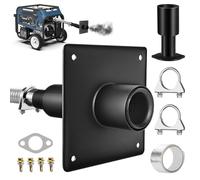 Generator Exhaust Extension Silencer Kit with Insulated Through-Wall Mounting Plate Safely Vent Exhaust Reduce Noise By 52% Compatible With H07552 Wh03242 T07571/3 Eu6500/7000is Muffler