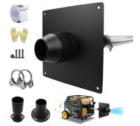 Generator Exhaust Extension Silencer Kit with Insulated Through-Wall Mounting Plate Safely Vent Exhaust Reduce Noise By 52% Compatible With Firman H07552 Wh03242 T07571/3 Honda Eu6500/7000is Muffler