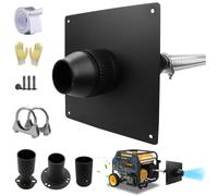 Generator Exhaust Extension Silencer Kit with Insulated Through-Wall Mounting Plate Safely Vent Exhaust Reduce Noise By 52% Compatible With Firman H07552 Wh03242 T07571/3 Honda Eu6500/7000is Muffler