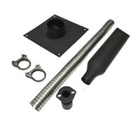 Generator Exhaust Extension Silencer Kit with Insulated Wall Feed-Through Stainless Steel Flex Hose for Firman T07571 / Honda EU7000is and Other Portable Generators