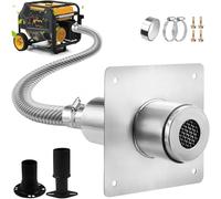 Generator Exhaust Silencer Kit - Stainless Steel Insulated Through-Wall Mounting Plate with Universal Adapters for Portable Generators, Efficient Noise Reduction and Safe Exhaust Design