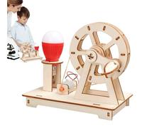 Generator Science Kit, Hand-Cranked Educational Toy, 8 Inch with Working Light Bulb, Quality Materials with Sturdy Construction, STEM Learning Kits, Early Development Craft for Kids