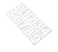 Generic 0-9 Plastic Number Stencils, 10 Pieces, 5 Inch Large Numerals, Reusable Templates for Outdoor Addressing on Mailboxes and Curbs