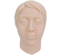 Generic 1:1 Scale Silicone Facial Mannequin Head, Built-In Skeleton For Aesthetic Training, Injection Practice For Suturing, Acupuncture And Facial Procedures, Cosmetology And Tattooing Ideal