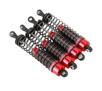 Generic 1/10 Scale RC Oil Damper Set, Machined Aluminum Alloy Material, Enhances Vehicle Stability, Fits Popular Models, 95mm Size for Compatibility (Red)