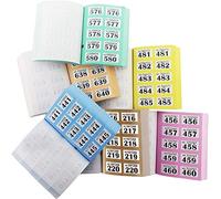Generic 1-1000 Raffle Tickets Books - 10 Books of Cloakroom Tickets - Easy Tear, Perfect Perforation, Bright & Easy to Read - Adults, Unisex - Number Theme - Tabletop Game - English - 18+