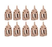 Generic 1/12 1/6 Dollhouse Miniatures Bird Cage Fine Workmanship Decoration Portable for Photography, Stainless Steel, Pack of 10 Best Kids and Hobbyists (Coffee)