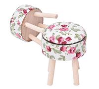 Generic 1:12 Doll House Four Legged Stool Mini Furniture | Simulation Dollhouse Decoration | Ideal Children | White Wooden Stool (White)