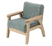 Generic 1:12 Dollhouse Sofa, Miniature Armchair Fabric Sofa,Dollhouse Decoration,Doll House Accessories, Dollhouse Furniture with Hand Painted Lifelike Modeling for Boys Girls Toys (Grey Green)