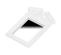 Generic 1:12 Dollhouse Vanity Mirror, Colorful Life Scenes Creation, Engraved Frame Miniature Bathroom Mirror, Great, Suitable for Ability Training, 10x6cm White, Ideal for 1/12