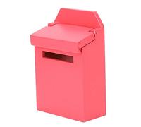 Generic 1:12 Mini Dollhouse Wood Mailbox Colorful Flip-Top Mailbox for Doll House Decoration Scene Model Pink/Green/Purple/Blue/Red Suitable for 1/12 Doll House and (Red)