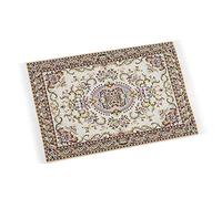 Generic 1:12 Miniature Exquisite Elegant Dollhouse Carpet Soft Silk Thread Rug for Doll House Living Room Decoration (#3)