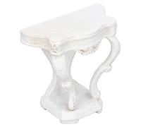 Generic 1:12 Miniature Exquisite White Rococo Style Resin Dollhouse Sideboard for Dollhouse Living Room, Office, Durable Miniature Side Cabinet