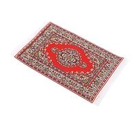 Generic 1:12 Miniature Exquisite Woven Carpet Dollhouse Rug Perfect Decoration for Doll House Living Room Bedroom Silk Thread Material 6.3 X 3.9in for Birthdays and Christmas (lure)