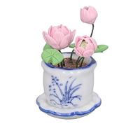 Generic 1:12 Scale Dollhouse Potted Flower Pot Miniature Resin Decor Small Potted Pot