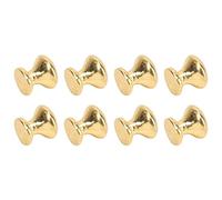 Generic 1:12 Scale Miniature Round Head Pull Handle, Beautiful Metal Dollhouse Door Knobs for Cabinets, Easy Install for Men and Women, 8pcs for Jewelry Boxes, Closets (Gold)