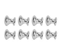 Generic 1:12 Scale Miniature Round Head Pull Handle Metal Beautiful Looking Dollhouse Door Handle Knobs, Easy Install for Men and Women, 8pcs Pulls for Wardrobes (Silver)