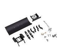 Generic 1/18 RC Metal Snow Plow for TRX4M RC Crawler Car Alloy Shock Absorption Front Snow Shovel for Winter Scene (Black)