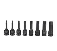 Generic 1/2" Drive Hex Bit Socket Set with Finish for Heavy Duty Use, 8pcs Allen Hex Bit Socket for Ratchet, Impact Gun, Power Bar, Convenient Storage Case Included, Professional Tool for Mechanics
