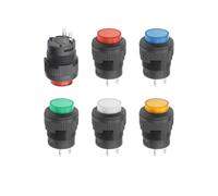 Generic 1/3/5pcs Self-lockin 16MM Latching/Momentary Push Button Switch With 5Color LED lighting 4Pin R16-503/AD R16-503/BD(2Pin 1 x 5 colours,Self locking,5PCS)