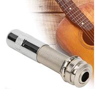 Generic 1/4in Guitar Endpin High Sensitivity Socket for Acoustic Guitar DIY Pickups for Strap Closure Connector, Rust-Resistant Silver 1pc