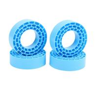 Generic 1.55 Inch RC Tire Insert Silicone Double Layer Design for Enhanced Shock Absorption and Stability for All Terrain Driving (Blue)