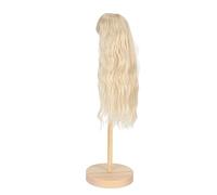 Generic 1/6 Doll Hair Wig Made of High Temperature Silk with Fascinating Long Curly Design for Custom Doll Enhancements (Light Gold)