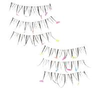 Generic 1 Box Colorful Love False Eyelashes Makeup Kit Comic Eye Lashes Make up Kit Lash Cluster Halloween False Eyelashes Lashes Clusters Fairy Lashes Lash Color Kit Curl Lashes Nylon