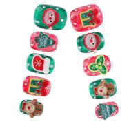 Generic 1 Box Xmas Press on Nails Full Cover Plastic Nail Tips Short Removable Design Easy to Use Cute Christmas Themed Festive Style for Women Party Winter
