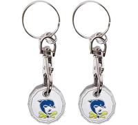 Generic £1 Coin 2pc Dolphin KeyRing Shape Locker Shop Market Supermarket Pound Coin Keychain Hook Reusable Pound Token, Locker Troley Aroonz