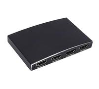 Generic 1 in 4 Out HD Splitter High-Speed with 340MHz Bandwidth for Home Theater Experience, Aluminum, 1 Unit