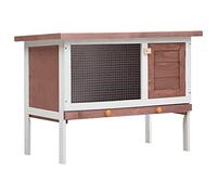 Generic 1 Layer Wooden Outdoor Rabbit Hutch, Small Animal House, Pet Cage, Rabbit & Guinea Pig Hutch and Run (Brown)