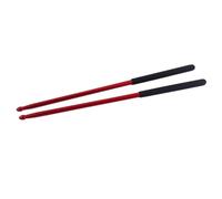 Generic 1 Pair Aluminium Alloy Drumsticks for Drum Pad Practice and Drummer Exercises, Anti-rust Metal Drum Sticks with Strong Build and Speed Increase Feature in Red