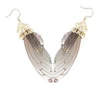 Generic 1 Pair Butterfly Wing Dangle Earrings Ear Jewelry Fashion Copper Comfortable Wearing Experience Fine Workmanship Female Friends Families Daily Wear 3.14x0.86x0.43in