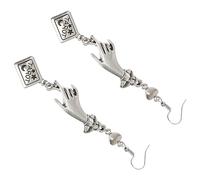Generic 1 Pair Creative Retro Tarot Hand Earrings for Women Chic Ear Accessories Lightweight Dangle for Casual Vintage Outfits for Daily Wear Special Occasions Unique Statement Jewelry