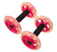 Generic 1 Pair Dual Wheel Ab Roller for Core Exercise and Targeted Strengthening, Sturdy Pp and Sponge Material, Non-slip Design for At-home Exercise and Home Gym Workouts, Suitable