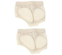 Generic 1 Pair Front Foot Pads for Dancing and Walking, Breathable Polyester and Microfiber Forefoot Cushions Non-Slip Rubber Backing to Ensure Stability of Toe Movement, Beige