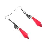 Generic 1 Pair Gothic Bat Earrings with Crystal Pendant Halloween Jewelry for Women Lightweight Comfortable Dangle Earrings Unique Design for Distinctive Style for Holiday Wear
