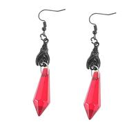 Generic 1 Pair Gothic Bat Earrings with Crystal Pendant Lightweight Dangle Earrings for Women Unique Halloween Jewelry Durable Gemstone Design for Festivals and Daily Wear