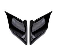 Generic 1 Pair Motorcycle Extended Side Battery Cover, Glossy Black Plastic